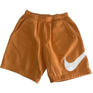 Nike Mens Club Shorts Brushed Fleece Graphic Swoosh Orange‎ BV2721-886 Medium